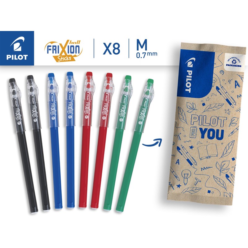 Pilot - FriXion Ball Stick Set with 8 Pens -