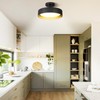 SunRider Industrial Semi Flush Mount LED Ceiling Light Fixture, 12
