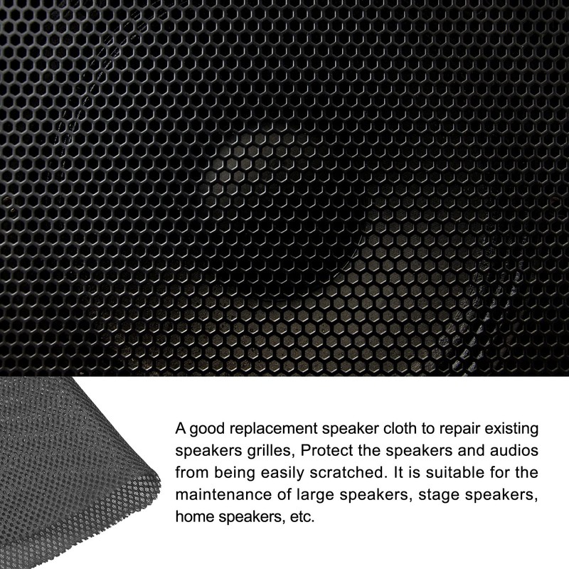 Rebower Speaker Grill Cloth Stereo Mesh Fabric Protective Dustproof Cloth,