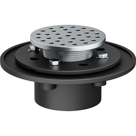 PROFLO PF42957RD Cast Iron Round Shower Drain (2" IPS Connection) - Chrome