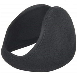 Black wraparound ear muffs earmuffs warmers Standard Thickness