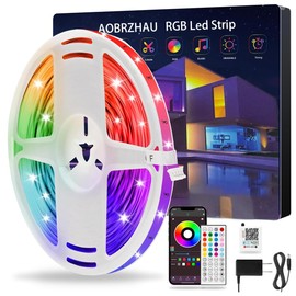 AOBRZHAU LED Strip Lights, 200 ft, Music Sync, Smart RGB, Color Changing, App and IR Remote Control, for Christmas, Parties, Home Decor