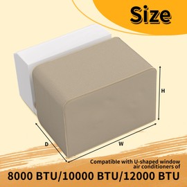 LBG Products Window Air Conditioner Covers for U-Shaped 8000/10000/12000 BTU Unit, 3 Layers of Insulation with Aluminum Foil Outdoor Window AC Covers,Outdoor Air Conditioner Covers for Window