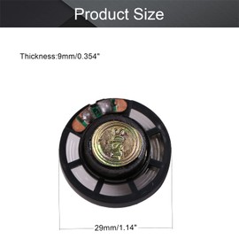 Fielect 5Pcs DIY Magnetic Speaker 0.25W 8 Ohm 29mm Diameter Round Shape Replacement Loudspeaker