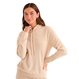 NAADAM Womens The Off-Duty Cashmere Hoodie, Oatmeal, M