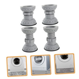 Tofficu 4Pcs Slip Washing Machine Feet Stabilizer Height Vibration Pads for Washer Dryer Shock Elevation Foot Pads Non Skid Base for Easy Cleaning