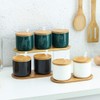 OnePine Set of 2 Sugar Bowl, 260ml Ceramic Spice Jar