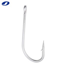 OCEAN CAT Classic Stainless Steel Fishing Hook Short Long Shank Barbed Offset Point Octopus Hooks Circle Trolling Hooks Fishing Tackle for Saltwater and Freshwater (Long Shank, 8/0)