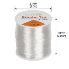 LUTER 328ft 0.8 mm Clear Bead Cord Crystal Elastic Stretchy Bracelet String for Jewelry Making Necklace Bracelet Beading Thread