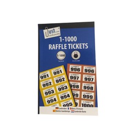 xtralotz Cloakroom Raffle Ticket Books 1-1000 Easy Tear Security Numbered Tickets for Cloakrooms Lucky Draw Tombola Charity Events Prize Draw (4)