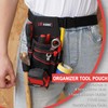KUNN Electrician Tool Pouch with Belt Clip - 7-Pocket Lightweight