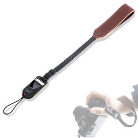 Camera Wrist Strap, Quick Release Wrist Strap, Camera Wrist Strap, Leather, Brown, Suitable for All DSLR / SLR Cameras, brown, 30x2.5cm