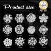 Pack of 12 Crystal Button Brooches Rhinestone Scarves Buckle Bloomed