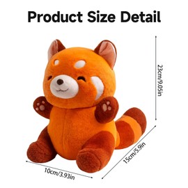 Red Panda Plush, 23cm/9 inch Red Panda Plushie, Soft Stuffed Animal Toy for Kids, Sleep Companion and Gift Idea, Cute Plushie Gift for Birthday and Holidays, Home Decor