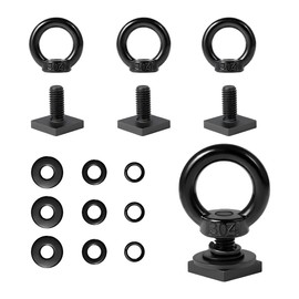 ZNDAW 4 PCS T Track Mount Tie Down Anchor for Roof Rack, Heavy Duty 304 Stainless Steel M8 Tie Down Rings, T Bolt Eye Nut Anchor Point Kit for Holding Bungee Cord Rope Hook