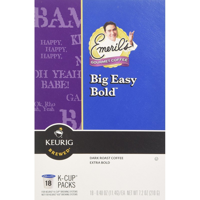 Emeril's Big Easy Bold Coffee, 18-Count K-Cup for Keurig Brewers