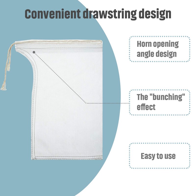 Compost Tea Bag, Pump Strainer Bag with Drawstring, Mesh Filter