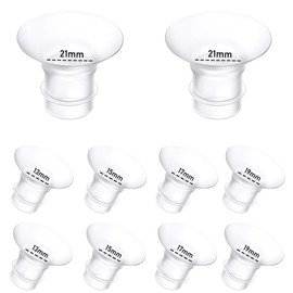 Breast Pump Flange Insert 13/15/17/19/21mm Compatible with Momcozy M9/M6/M5/S12 Pro/S9 Pro/Medela/Spectra/Bellababy/Lansinoh/Elvie/Nuliie/KISSBOBO/ANWIKE 24mm Breast Pump Replacement Parts