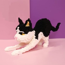 Uvini Micro Blocks Cat Building Set, Adult Building Set, Cat Model Toy for Women, Teens or Adult 1390 Pieces