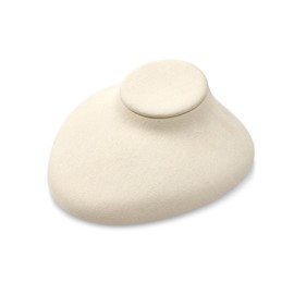 Ugdgtgo Jewelry Pendant Necklace Bust Display Stand for Jewelry Storage Trade Show Home Use Chain Holder Microfiber Beige