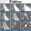 KINSE High Pressure Shower Head with Hose,9-Mode Handheld Shower Head,