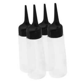 TOVINANNA 4pcs Hair Dye Applicator Bottles Angled Tip for Shampoo Hair Oil Easy Squeeze Dispenser Sturdy Construction Hair Scalp Oil Applicator
