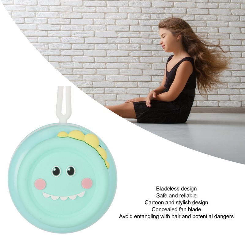 Necklace Fan Cartoon Silicone 3 Speed Mode USB Charge 800mAh