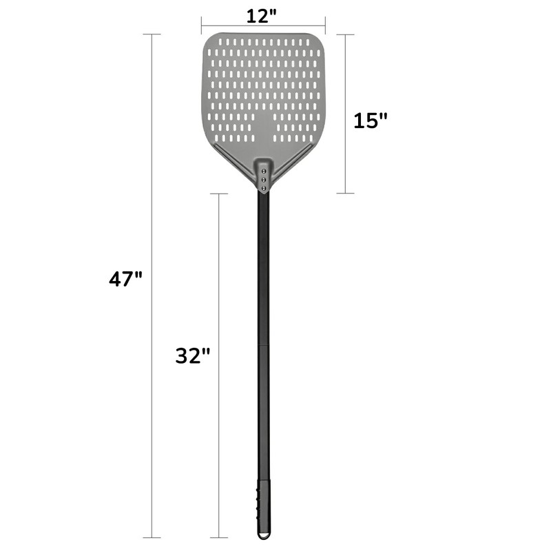G.a HOMEFAVOR 12"x 15" Perforated Pizza Peel 47 Inch overall,