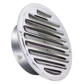 Gadpiparty Stainless Steel Rainproof Air Vent Protector Cover Louvered Grille for Exhaust Fans Kitchen Bathroom HVAC Vents Durable High Temperature Resistant