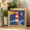 INFUNLY 2PCS Sea Lighthouse Punch Needle Embroidery Kit for Beginners