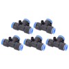 50Pcs 3‑Way Pneumatic Connector Quick PU Tube Hose Push in