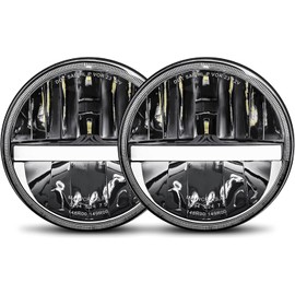 7 Inch LED Headlight Round DOT Approved Classic LED headlights Compatible with JK TJ LJ CJ H6024 Turn Signal Amber White DRL Headlamps, 2PCS