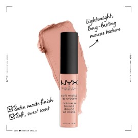 Nyx Professional Makeup - Crema Labial Mate Suave, Lápiz Lab