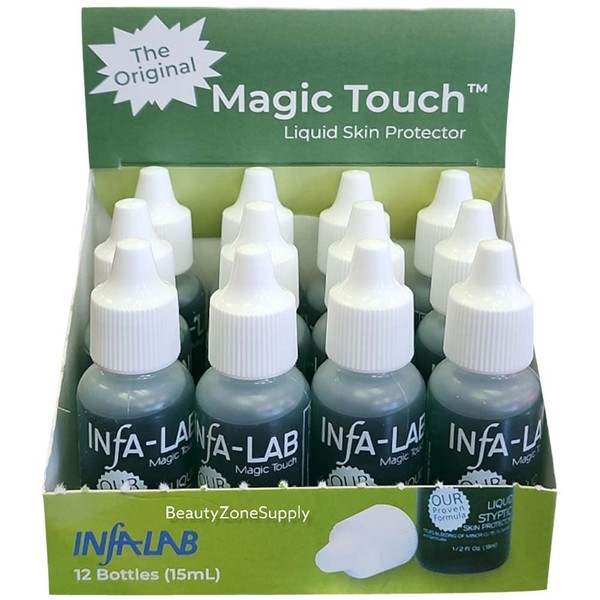 Infa-Lab MAGIC TOUCH Liquid Styptic 12 Skin Protector Stop Bleeding InfaLab Nail