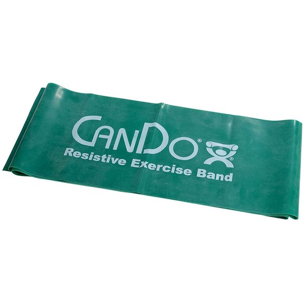Fabrication CanDo Exercise Band, 5-Foot Singles, Green, 10-6453