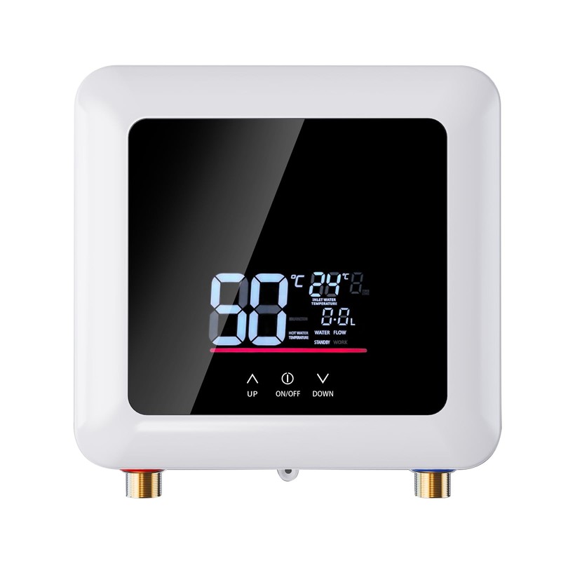 110V Tankless Water Heater Electric with Remote Control LED Display