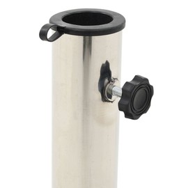 vidaXL 44lb Square Umbrella Base with Handles, Patio Parasol Base for 1.5"/1.9" Pole Sizes, Granite Plate, Stainless Steel Pipe, Elegant Style, 15.7" x15.7x13.4 Black