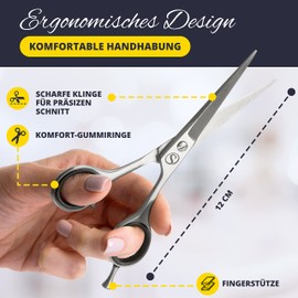 SCHMIEDWERK Haarscheren-Set | Friseurschere - scharfer & präziser Schnitt | Perfekter Haarschnitt für Damen & Herren | Profi Haarschneideschere mit Etui (Scheren-Set)