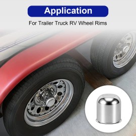 3.31" Push Through Center Caps for Trailer Truck RV Wheel Rims 3.31" Center Bore Chrome Carbon Steel, 3.03" Height, 2-packSpecification: PL1D331H303-LT1-2