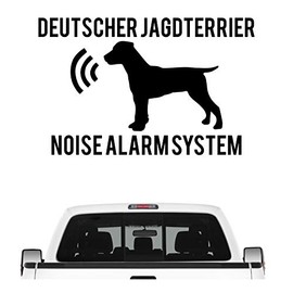 siviwonder German Hunting Terrier Noise Alarm System Car Sticker Dog Film DJT German Colour Black Size 10 cm
