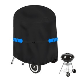 Patio Bistro Grill Cover,Round 600D Waterproof Covers Compatible with Char-Broil Gas/Electric Style Patio Bistro Grill, UV Resistant and Tear Resistant,30 x 26.7 x 40in, Black