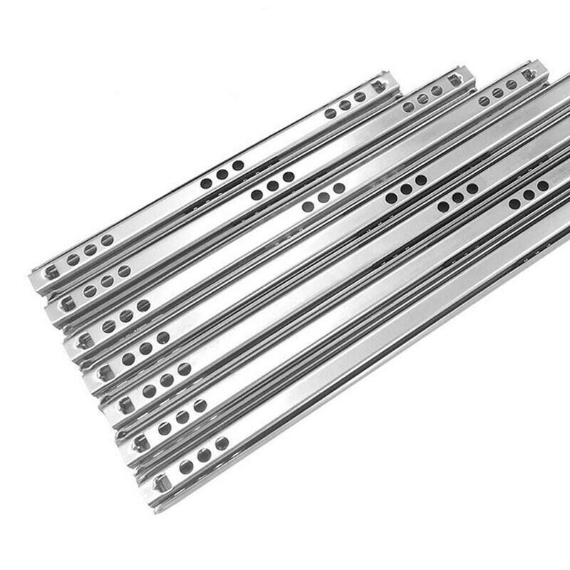 Boxonly 2 Pair Metal Bearing Drawer Slides Runners Draw Depth
