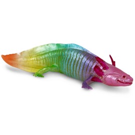 Safari Ltd. Rainbow Axolotl - Vibrant 7" Amphibian Figurine - Educational Toy for Boys, Girls, and Kids Ages 3+