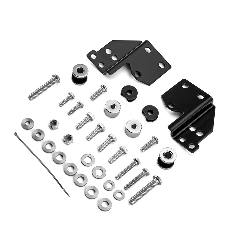 Detachable Sissy Bar Passenger Backrest with 4-Point Docking Hardware Kit