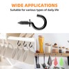 100-Piece Multifunctional Black Screw Hook Set, Mini Screw Hooks for