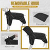 Waterproof Dog Raincoat Adjustable Dog Hooded Slicker Poncho Raincoat for