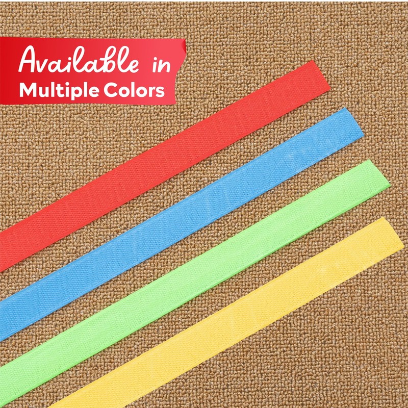XFasten Carpet Marker Strips for Classroom, 100 Feet (4 Rolls)