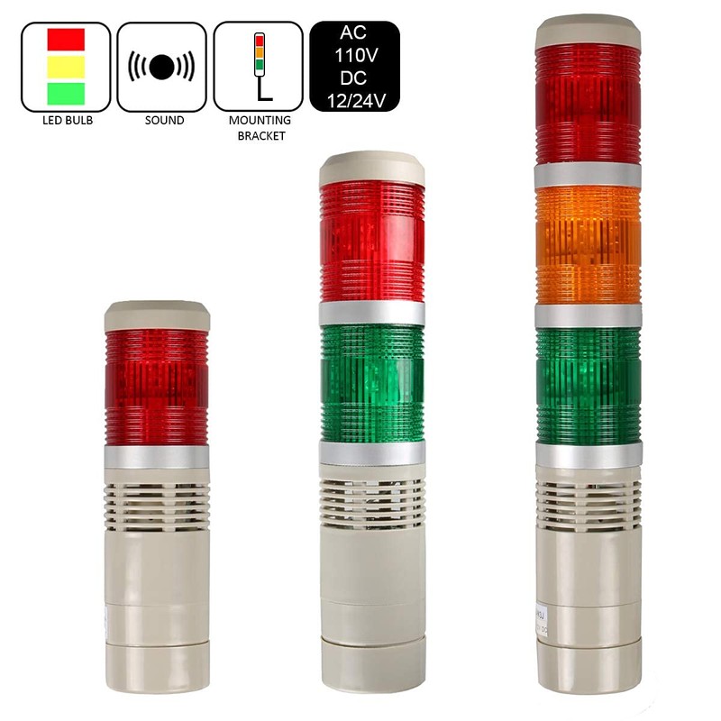 Luban Industrial Signal Tower, Column LED Alarm Tower with Buzzer