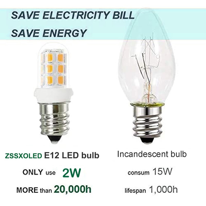 ZSSXOLED C7 E12 LED Bulbs Salt Lamp Light Bulb Replacement