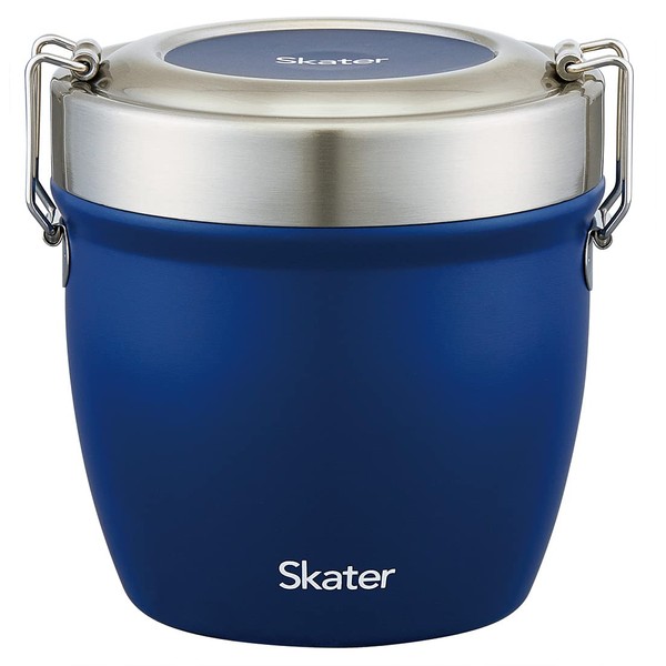 Skater STLBD8AG-A Antibacterial Insulated Stainless Steel Lunch Box, 28.7 fl oz (800 ml), Blue